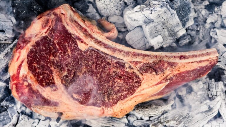 How to Cook a Caveman Steak Directly on the Coals